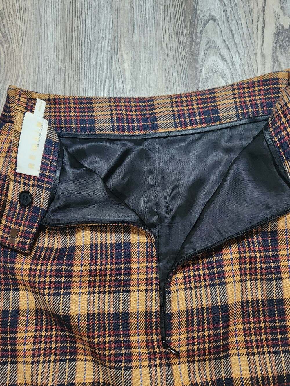 Remain Birger Christensen Cotton Blend Plaid Pencil Skirt Size 6 Knee Length - Picture 11 of 15